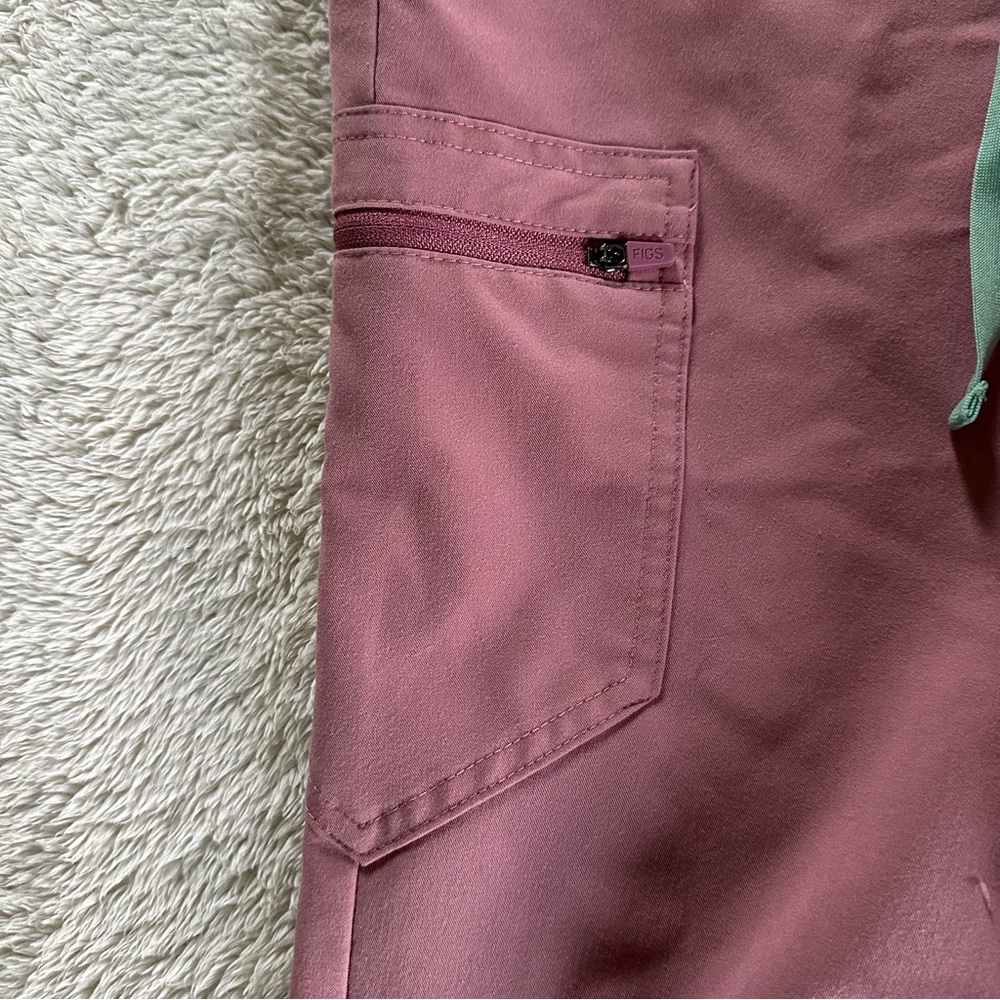 FIGS Zamora Scrub Jogger Pants in Mineral Mauve Pink sz XS Petite - Picture 5 of 11